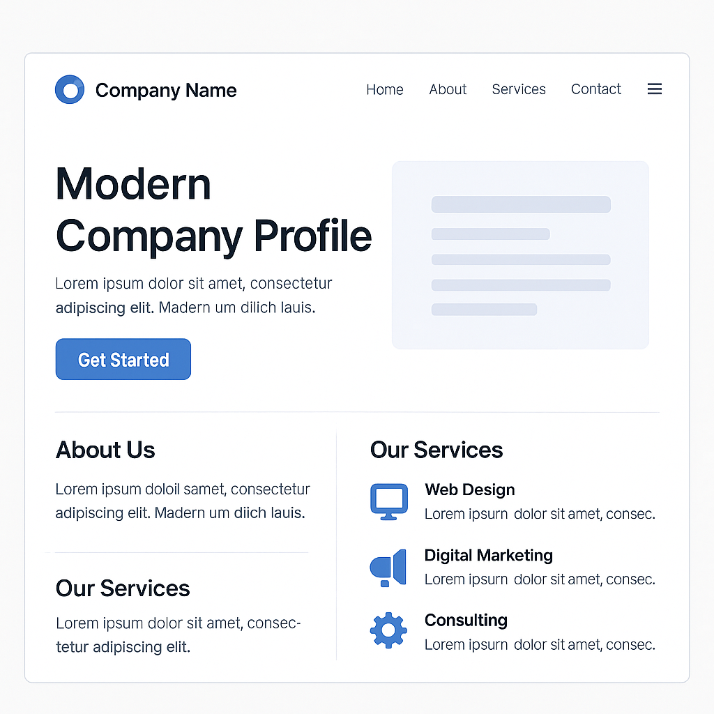 Design Website Company Profile Modern